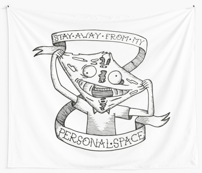 705x602 Rick And Morty Personal Space Wall Tapestries By Diatomic