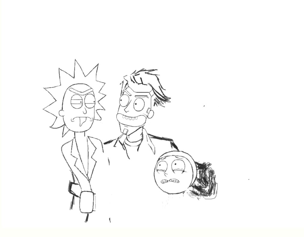 1011x790 Rick And Morty Meets With Handsome Jack (Unfinish) By Sambiswas95
