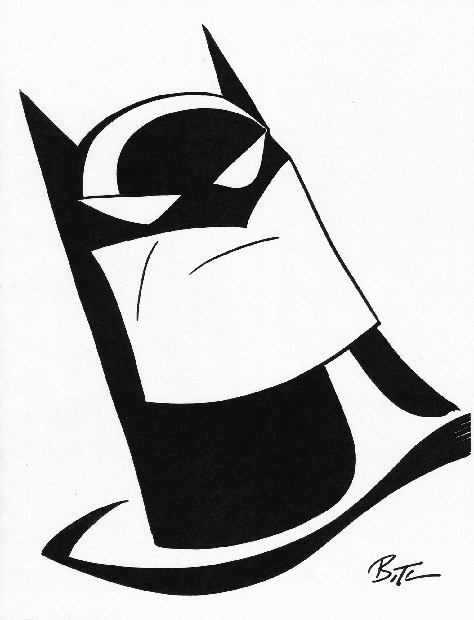 1528x2000 Bruce Timm 2016 Batman Drawing