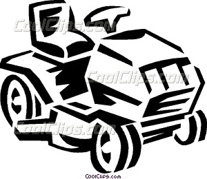 300x260 Riding Lawnmower Vector Clip Art