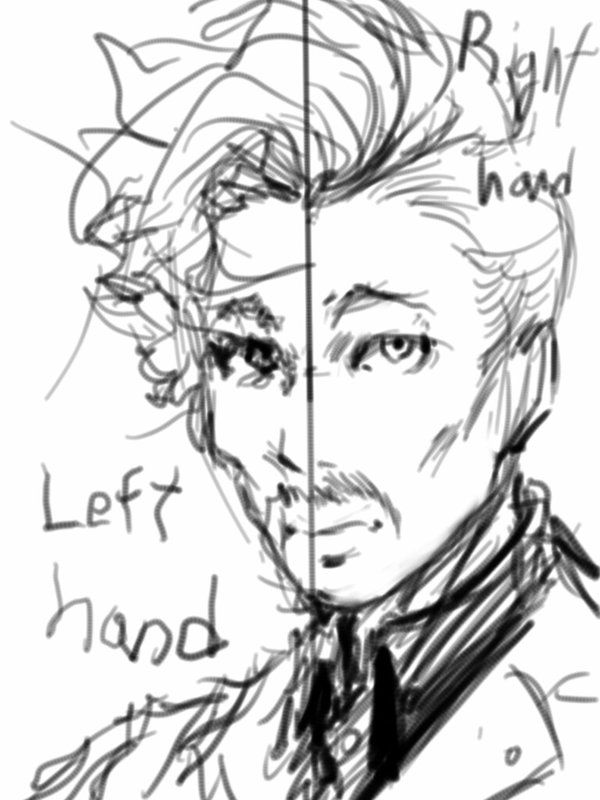 600x800 Left And Right Hand Sketch By Hwangj