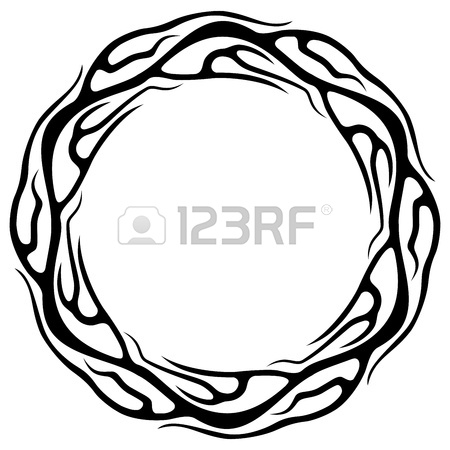 450x450 Abstract Tattoo Ring Isolated On White Background Vector