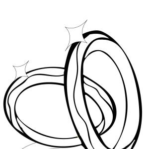 300x300 Cartoon Black And White Wedding Rings Ecuatwitt