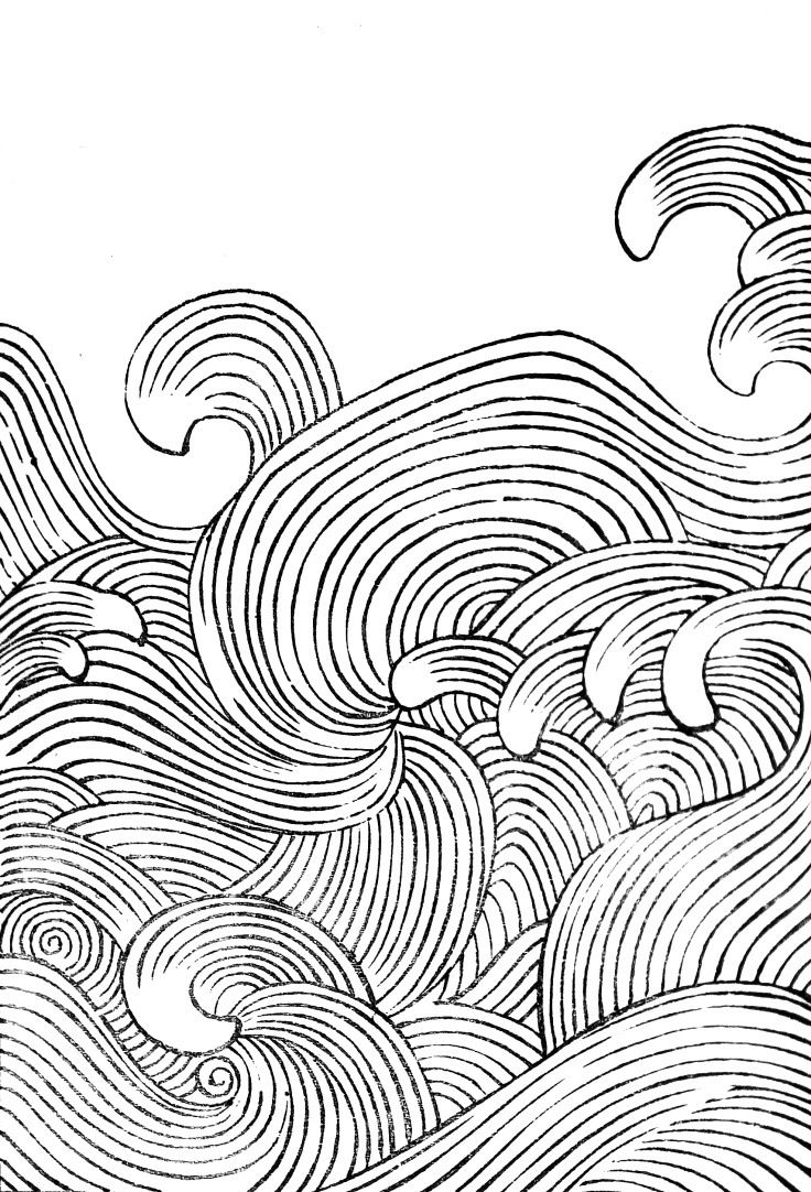 736x1082 Waves Drawing Tumblr