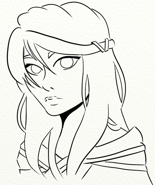 517x617 Warrior Princess Line Art By Graphite River