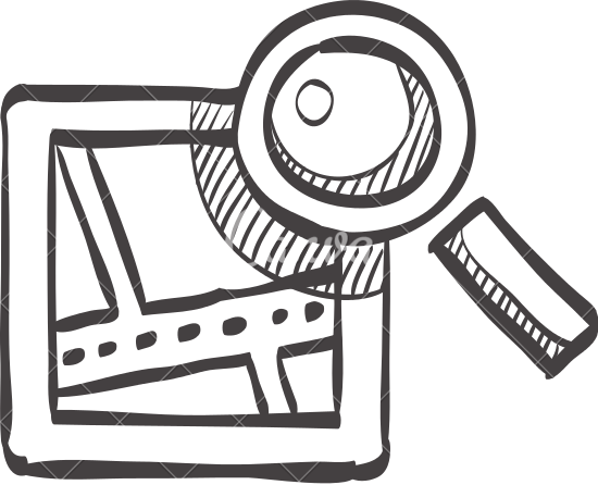 550x446 Sketch Icon Of A Road Map