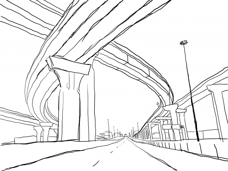 Road Perspective Drawing at GetDrawings | Free download