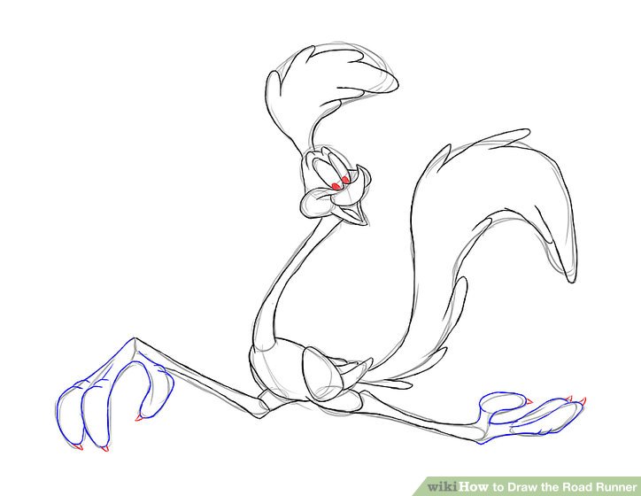 724x560 How To Draw The Road Runner 12 Steps (With Pictures)