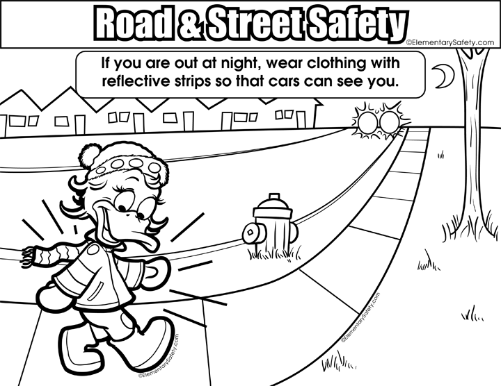 720x556 Coloring Road Street Safety