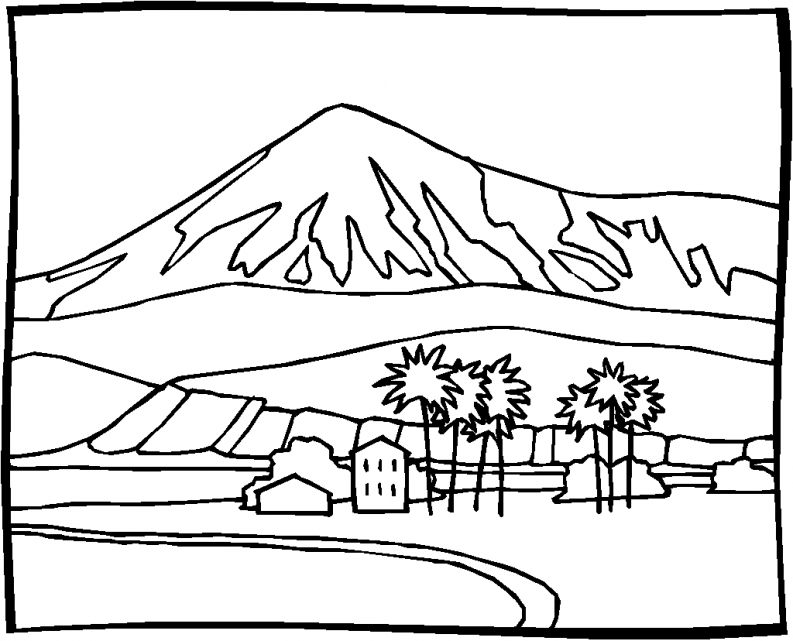 793x641 Dibujos Para Colorear Paisajes Mountain Paintings And Paintings