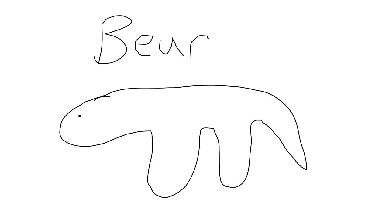 1280x720 Drawing Of Bear