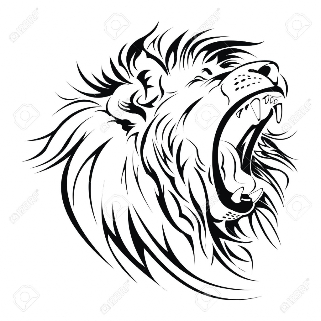 1024x1024 Lion Roaring Drawing 1000 Images About Lions On Lion