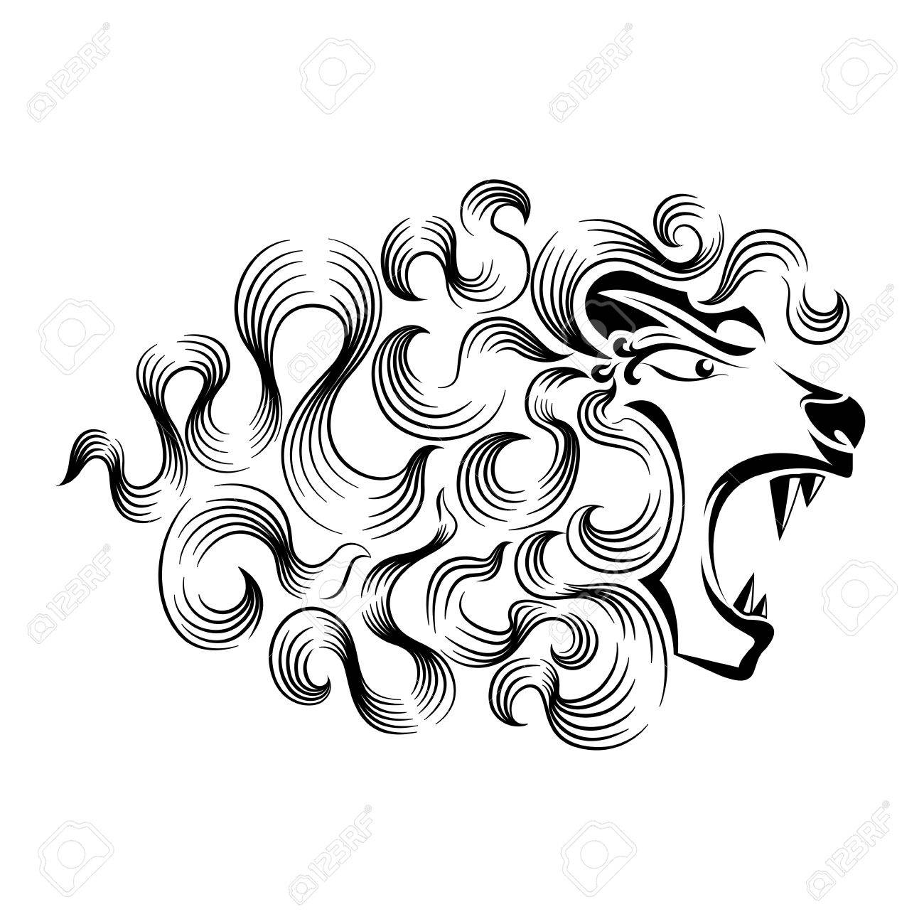 1300x1300 Roaring Lion Tattoo Design Royalty Free Cliparts, Vectors,