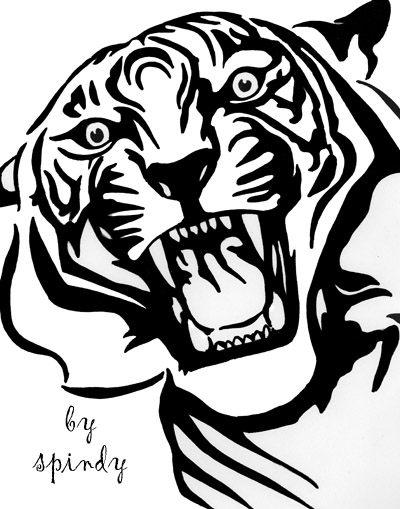 400x509 Tiger Roar By Spindy