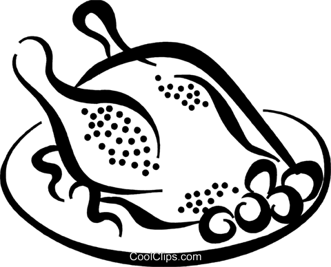 480x388 Roasted Chicken Royalty Free Vector Clip Art Illustration