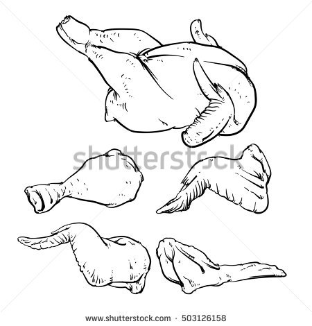 450x470 Drawn Chicken Chicken Meat