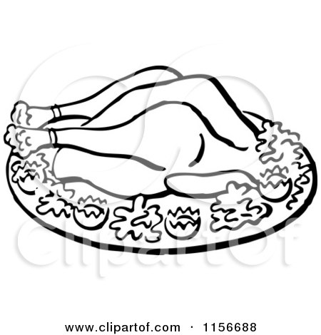 450x470 Black And White Retro Roasted Chicken Posters, Art Prints By