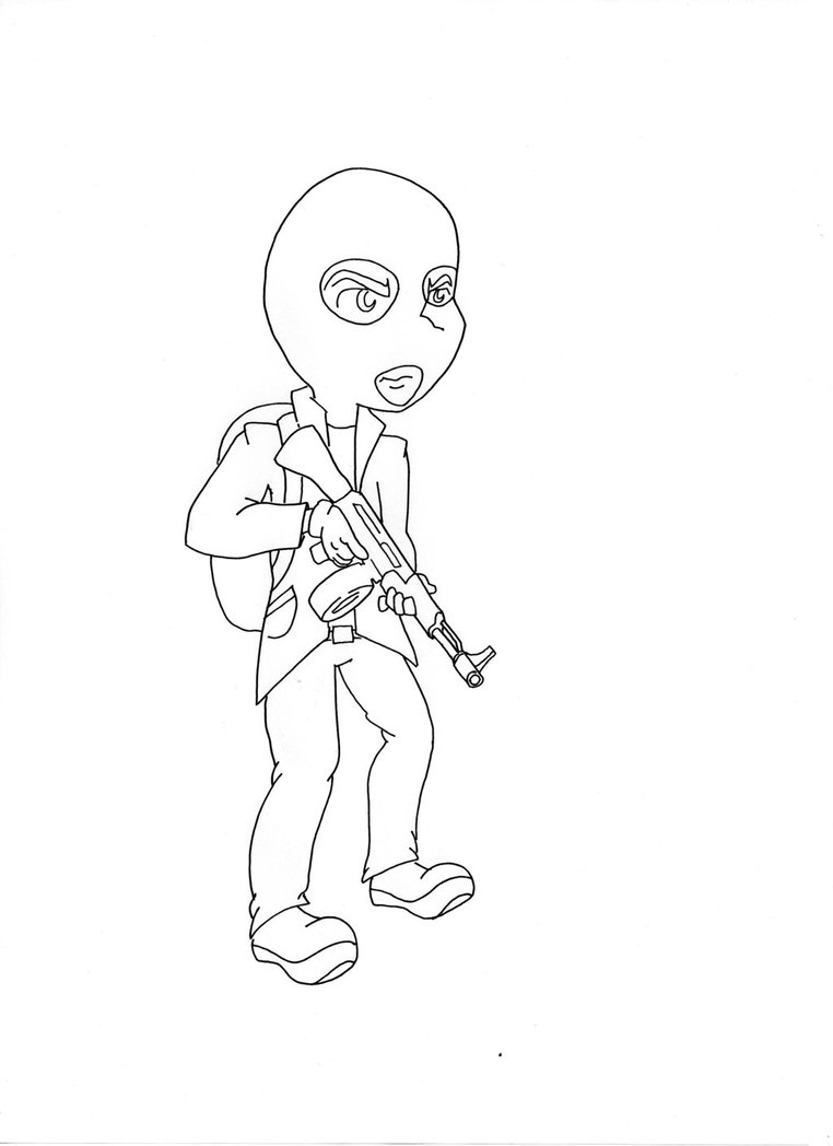 762x1048 Bank Robber (Outline) By Mateusbrasil