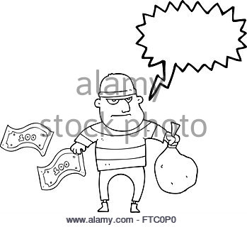 349x320 Freehand Drawn Cartoon Bank Robber Stock Vector Art Amp Illustration