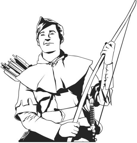 460x480 Robin Hood Coloring Page Free Printable Coloring Pages