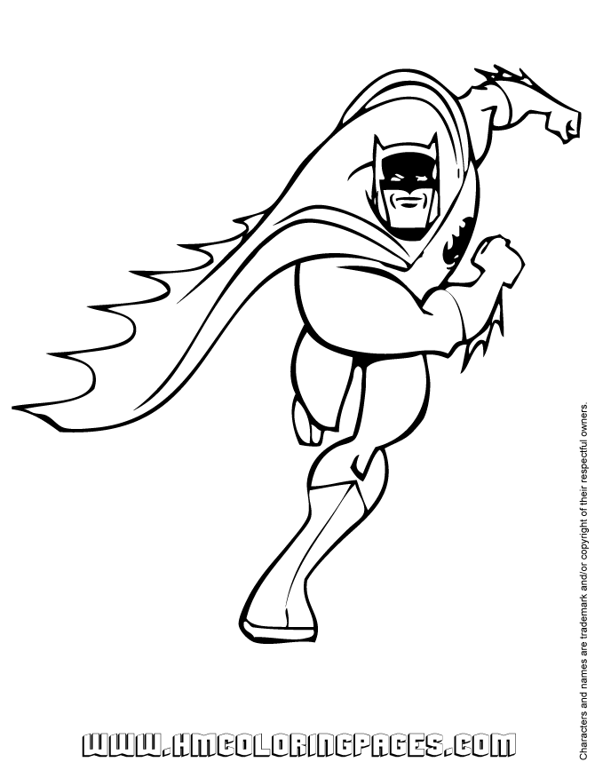 670x867 Superhero Batman Running Coloring Page H Amp M Coloring Pages