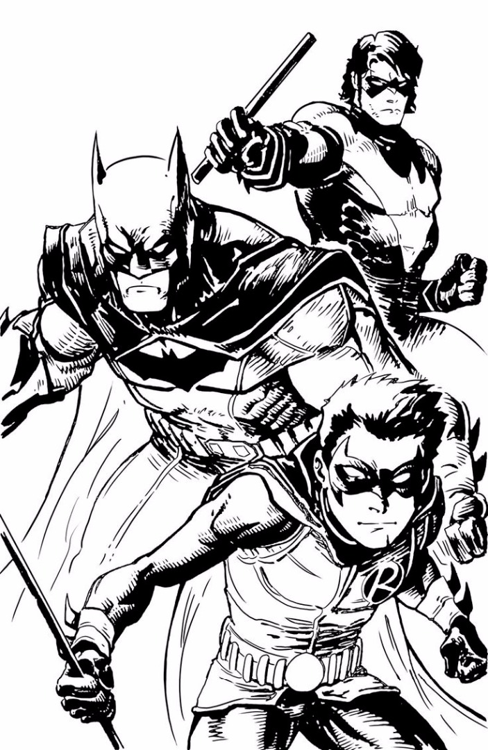 703x1080 And Robin Coloring Pages