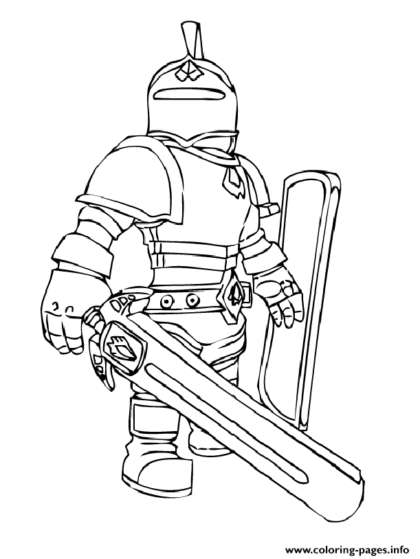 611x813 Print Roblox Knight Coloring Pages Coloring Pages