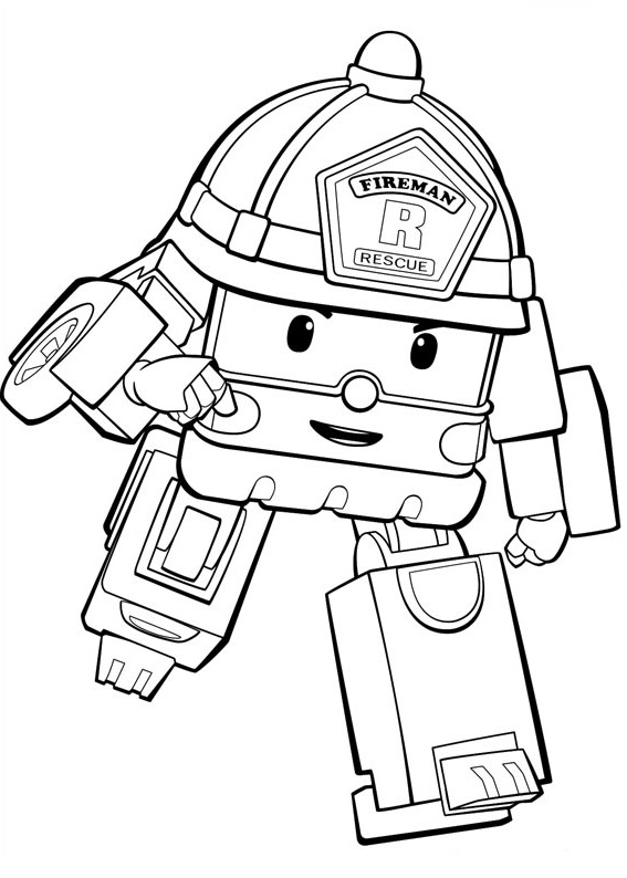 567x794 Coloriage En Ligne Robocar Poli 9 On With Hd Resolution 567x794