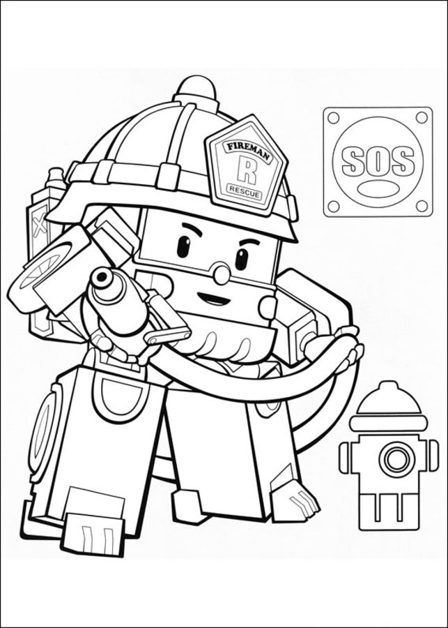 643x900 Coloring Pages Robocar Poli, Printable For Kids Amp Adults, Free