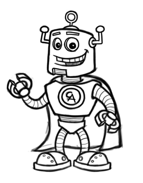 Robot Cartoon Drawing at GetDrawings | Free download