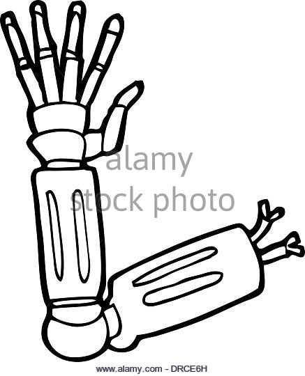 437x540 Cartoon Robot Arm Black And White Stock Photos Amp Images