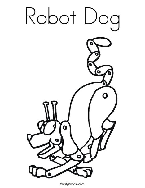 468x605 Robot Dog Coloring Page