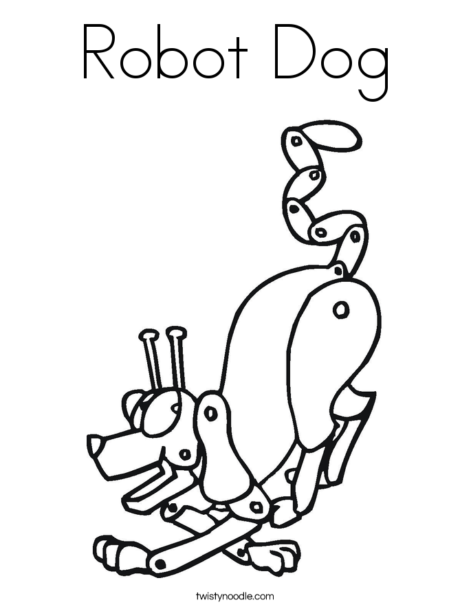 685x886 Robot Dog Coloring Page