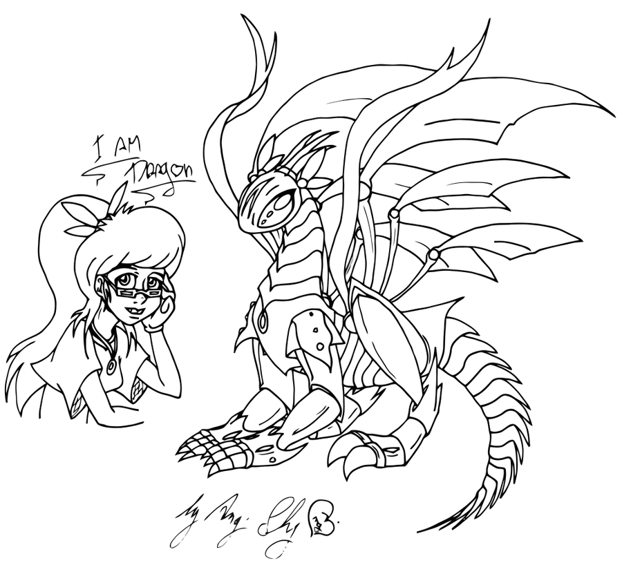 900x818 Robot Dragon By Angi Shy