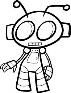 230x302 How To Draw Robot