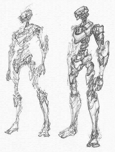 469x619 Ballpoint Sketch] Robot