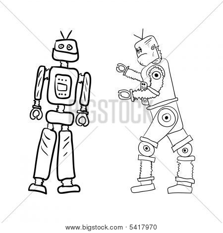 450x470 Robot Drawings Vector Amp Photo Bigstock