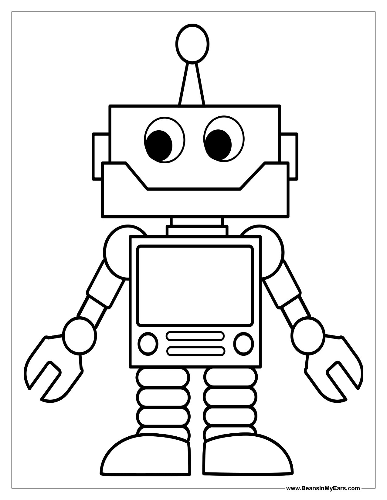 1275x1650 Drawing Robot Pictures To Color 46 On Pictures With Robot Pictures