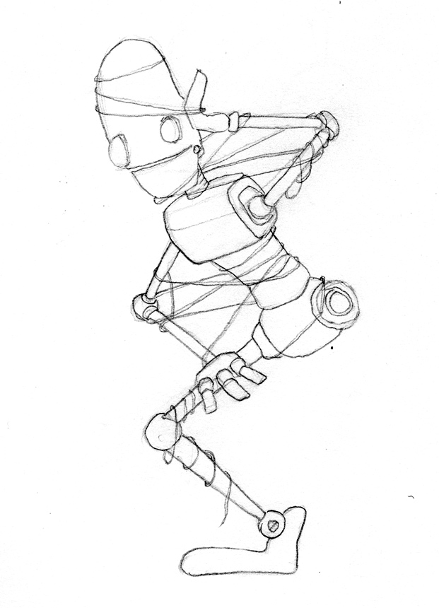 621x860 Dabbled Another Robot Drawing (If Wrapped)