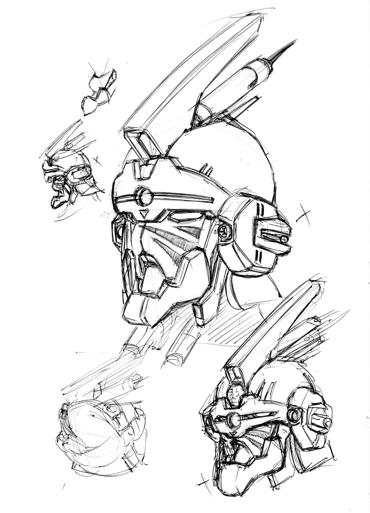 739x1024 Robot Head Design Part 1 By Sinms