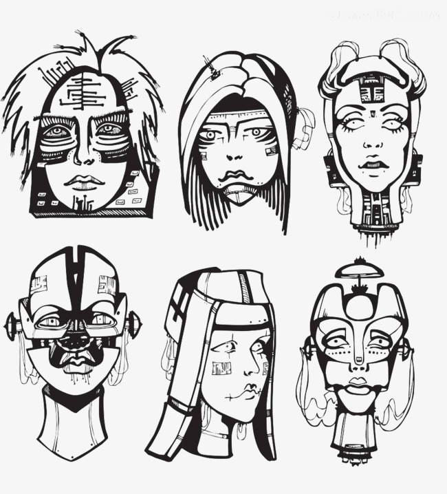 650x718 Line Drawing Robot Avatar, Line Drawing, Robot, Capita Png And Psd