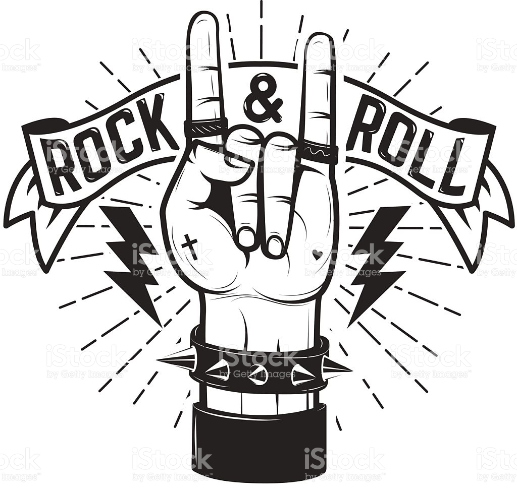 1024x980 Rock And Roll Sign Human Hand With Heavy Metal Sign Vector