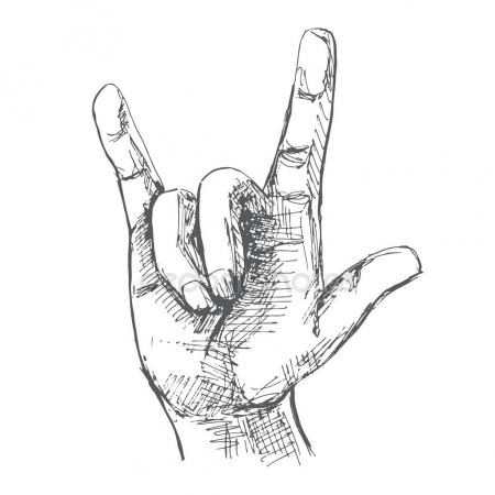 450x450 Hand Symbolizing A Gesture Rock