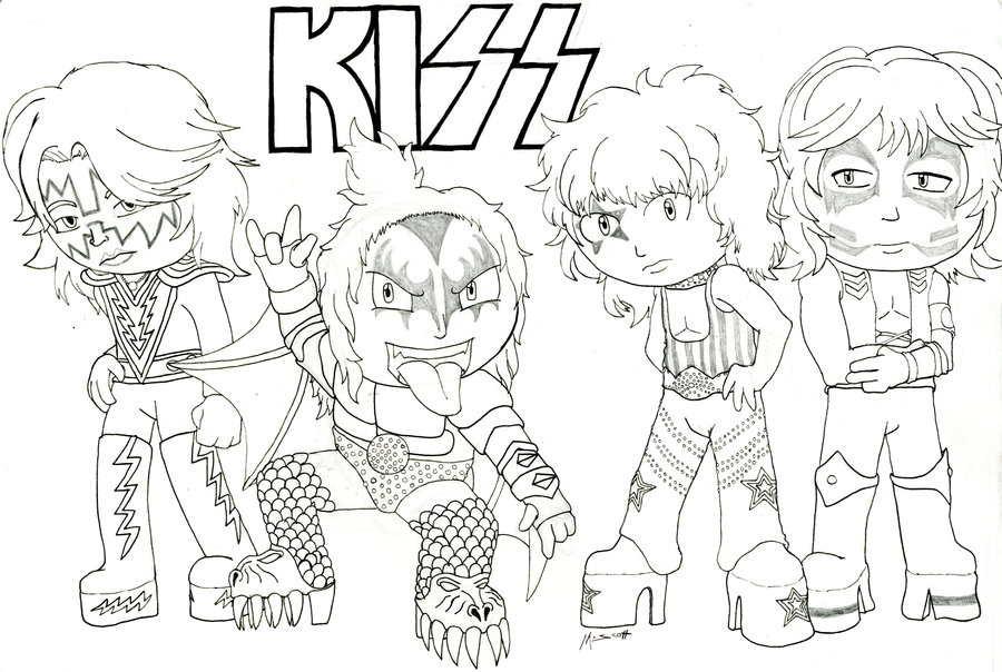 900x604 Rock And Metal Chibis Kiss By Hypothermus
