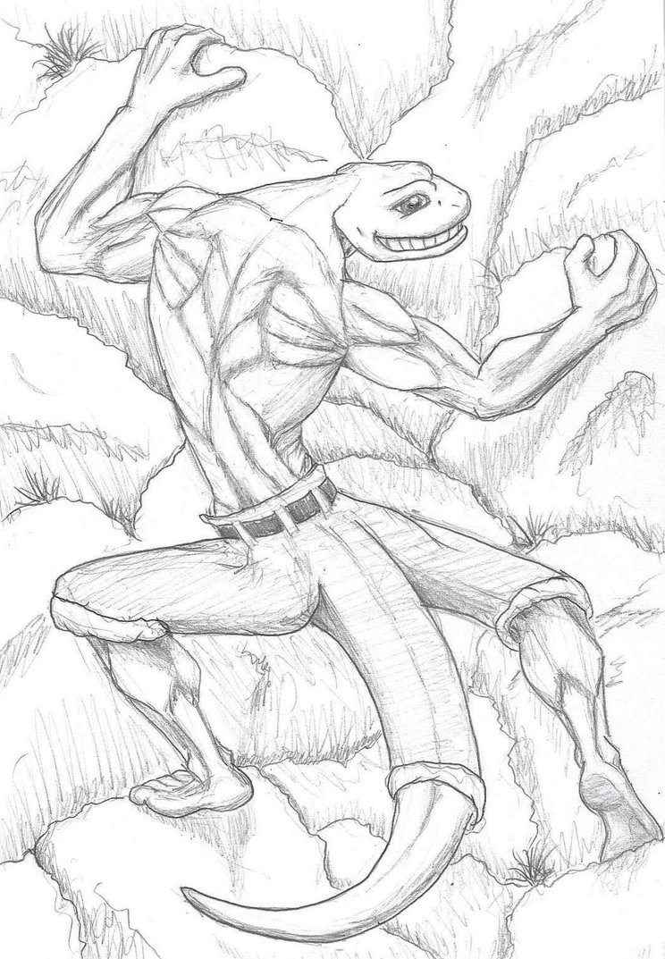 744x1073 Lizard Goes Rock Climbing By Krmi E