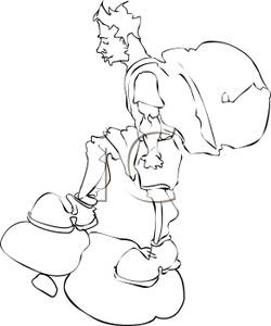 250x300 Black And White Cartoon Of A Man Rock Climbing