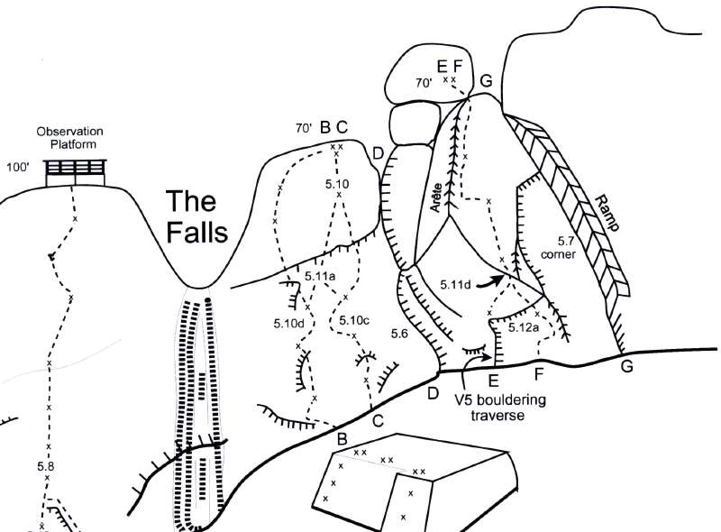 800x590 Castle Rock Falls Rock Climbing