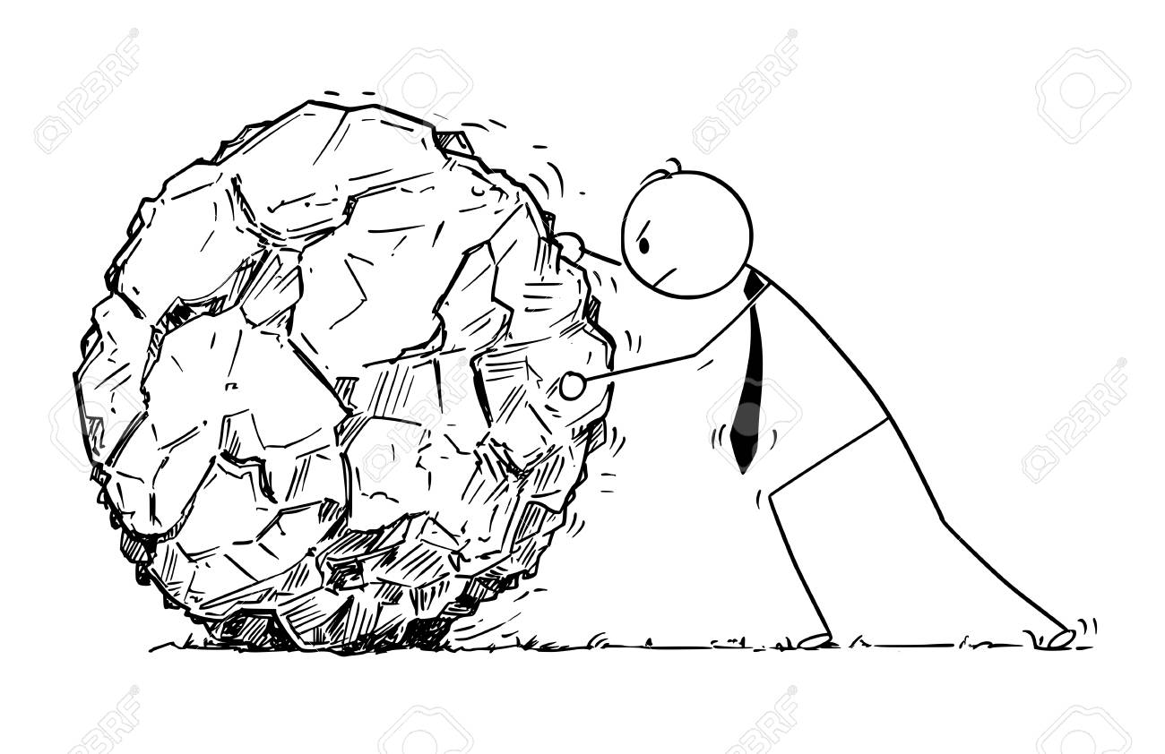 1300x842 Cartoon Stick Man Drawing Conceptual Illustration Of Businessman