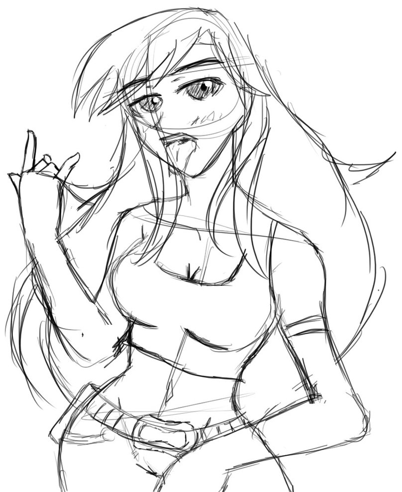 808x988 Random Drawing Of A Rock Girl By Tiwaz1000