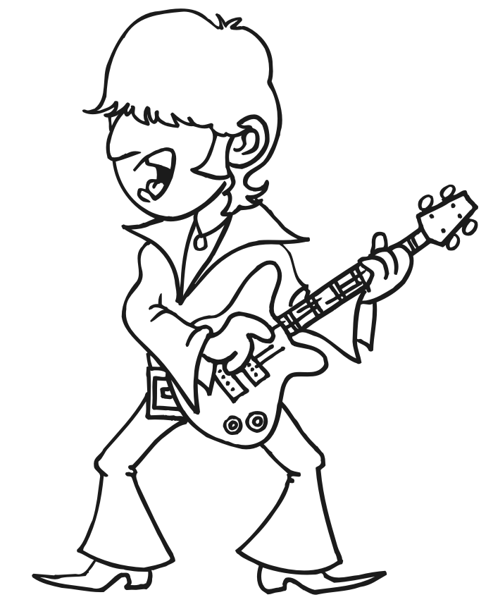 700x854 Rock Star Coloring Page